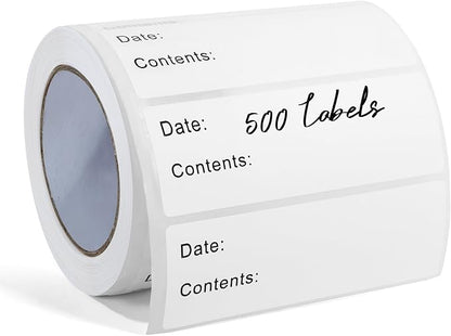 500 Pcs Freezer Labels, 1 x 3 Inch Refrigerator Food Label Stickers, No Residue by BLISKO