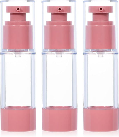 1oz 30ml Airless Pump Bottles, Refillable Leak Proof Travel Pump Bottle by RONRONS