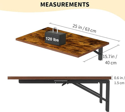 GOYLSER Wall Mounted Folding Table Floating Desk - Image 3