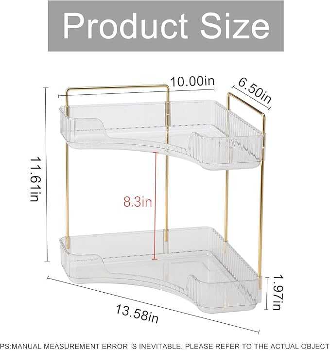 Corner Bathroom Countertop Organizer, Vanity Trays - Image 2