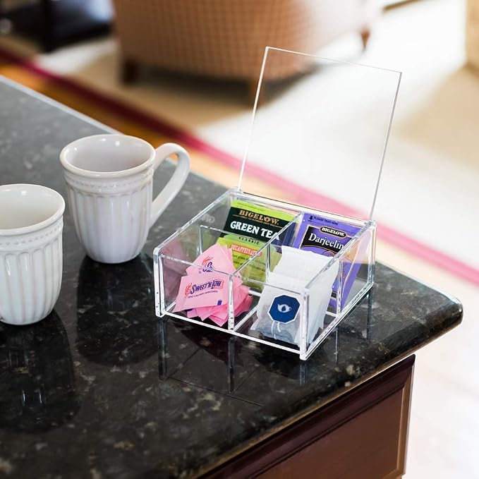 Isaac Jacobs 4-Compartment Square Clear Acrylic Organizer - Image 6