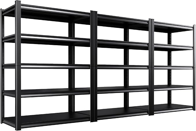 46''W Garage shelving, 3000lbs AdjustableTall Heavy Duty Shelving, 5T Garage by KORVENA