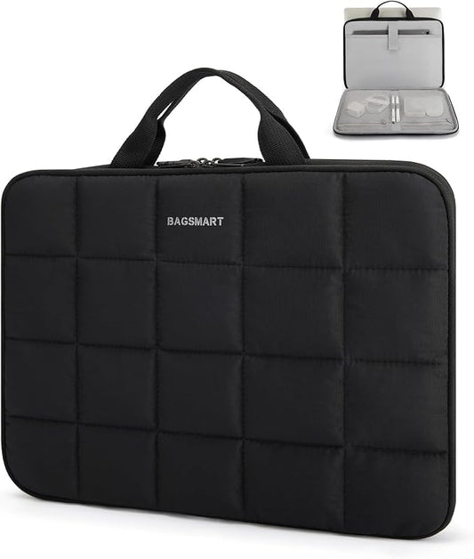 BAGSMART Laptop Case with Handle, Puffy Laptop Sleeve Bag by BAGSMART