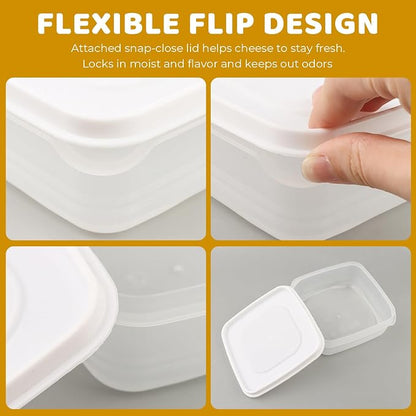 2Pack Sliced Cheese Container for Fridge, Keeps Cheeses Fresh Longer and - Image 4