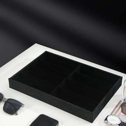 Julysky Sunglass Organizer Tray, 8 Grids Watch Holder Display Jewelry Tray - Image 4