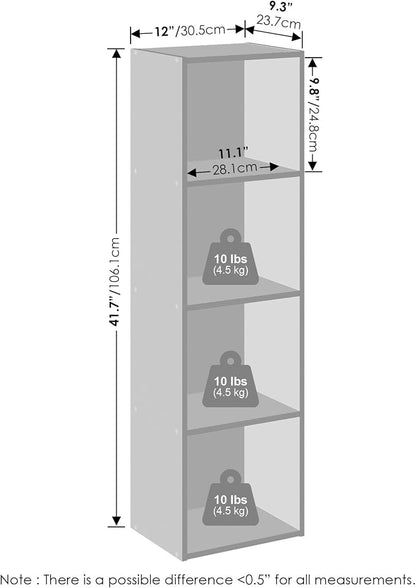 Furinno Reed Closet Organizers and Storage, 4-Tier Closet Organizer, Open Shelf - Image 3