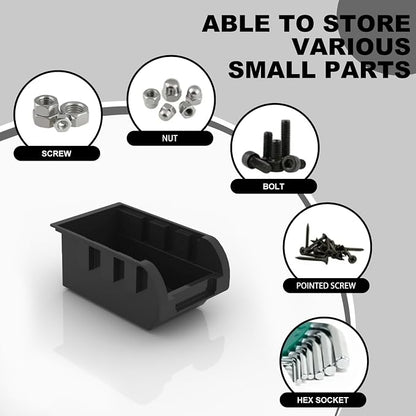 Wall Mounted Storage Bins, Nut and Bolt Organizer, Plastic Bolt Bin, Screw - Image 5