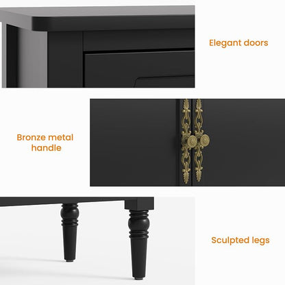 RoyalCraft Buffet Cabinet with 2 Doors & 3 Drawers, Vintage Sideboard with - Image 5