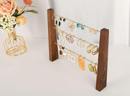 GemeShou 3 Tiers Walnut Earring display stands - Image 2