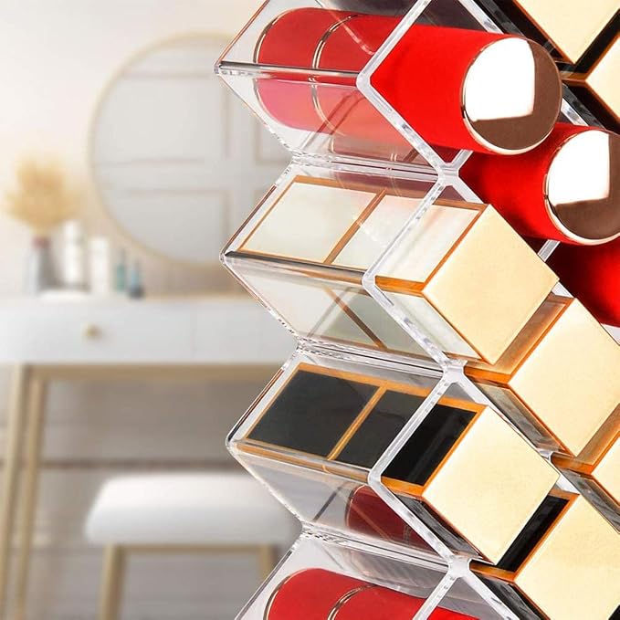 Acrylic Lipstick Holder, Lip Gloss Organier, Stackable Fish Shape Lipstick Tower - Image 4