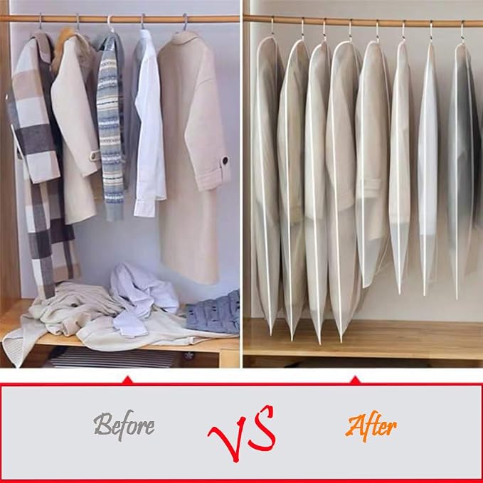 Dress Bags for Hanging Clothes Breathable Suit Bag Covers - Image 6
