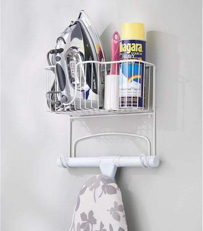 mDesign Wall Mounted Ironing Board Holder - Image 3