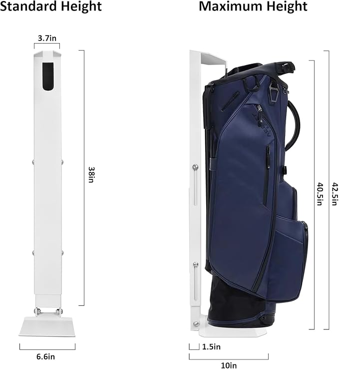 Wall Mount Golf Bag Storage Stand Organizer Rack - Image 6