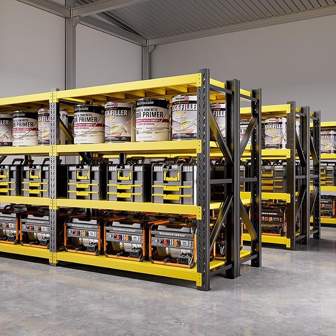 48" W Garage Shelving, 4-Tier Heavy Duty Storage Shelves Unit - Image 3