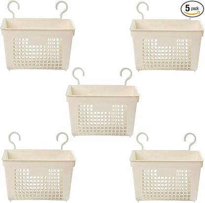 5PCS Plastic Hanging Baskets for Shower, Hanging Basket Organizer by Doitxue