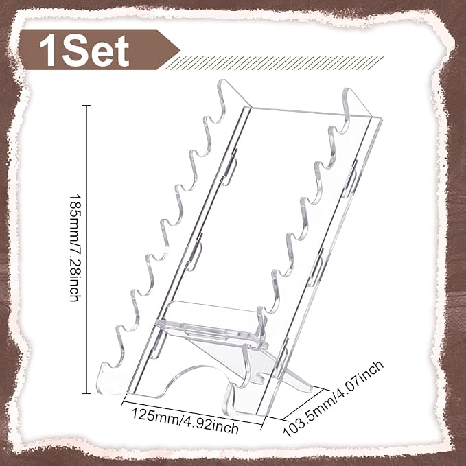 UNICRAFTALE 8-Slots Acrylic Pen Holder Clear Pen Display Stand Holder Makeup - Image 3