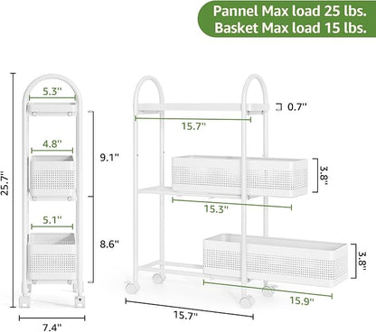 KINGRACK 3-Tier Slim Storage Cart - Image 7