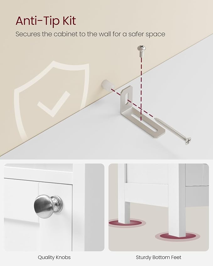 VASAGLE Tall Storage Cabinet - Image 8