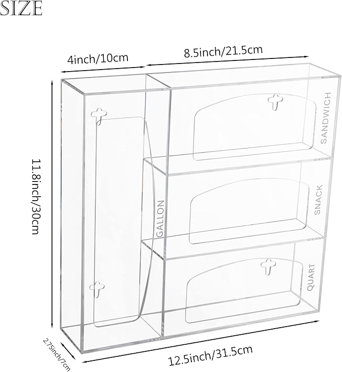 Acrylic Bag Storage Organizer for Kitchen Drawer, Food Storage Bag Organizer - Image 2