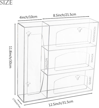 Acrylic Bag Storage Organizer for Kitchen Drawer, Food Storage Bag Organizer - Image 2