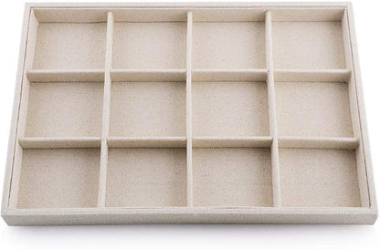 Oirlv Stackable 12 Girds Jewelry Trays Jewelry Storage Tray Showcase Display by Oirlv