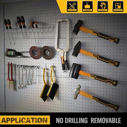 ELEAD 260 Piece Pegboard Hooks 1/8 and 1/4 inch Peg Board Organizer Accessories - Image 9