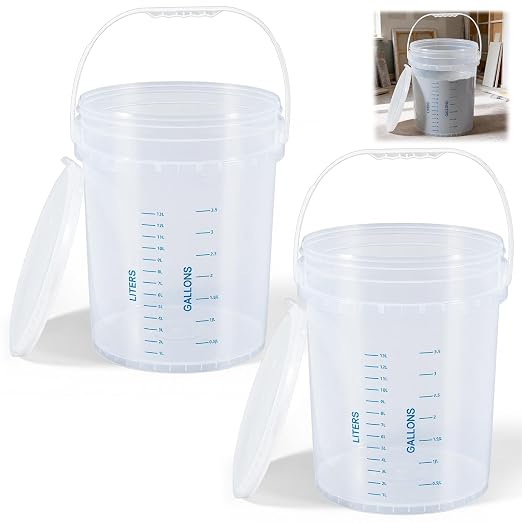 Lounsweer 5 Gallon 2 Pack Clear Bucket by Lounsweer