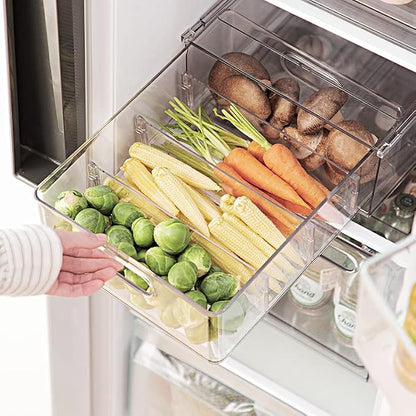 Abiudeng 2 Pack Stackable Refrigerator Organizer Bins - Image 6
