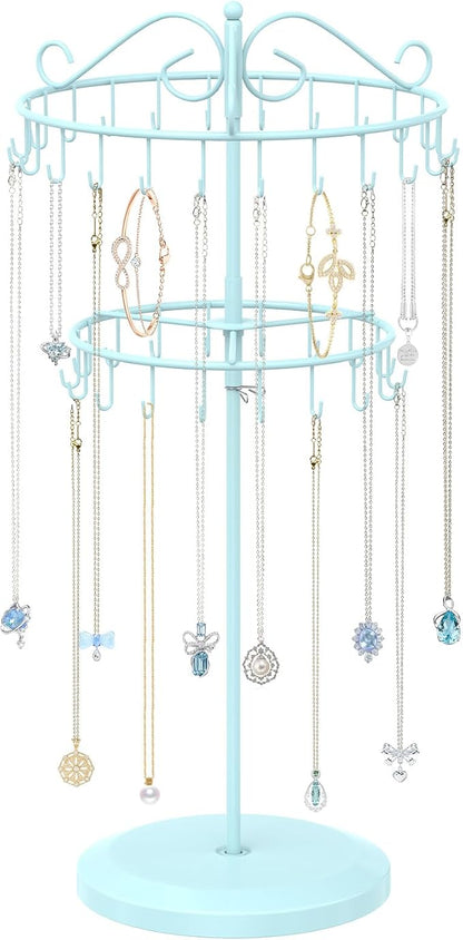 iDavosic.ly 2 Tier Rotating Necklace Holder Organizer by iDavosicly
