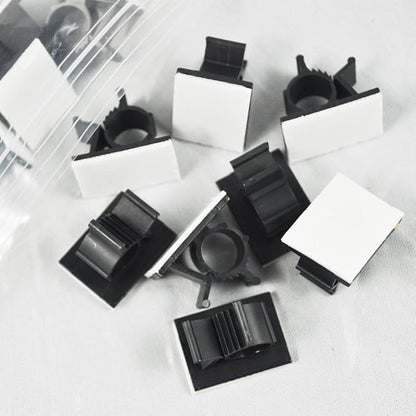 Viaky 30 Pcs Black Clips Self Adhesive Backed Nylon Wire Adjustable Cable Clips - Image 7