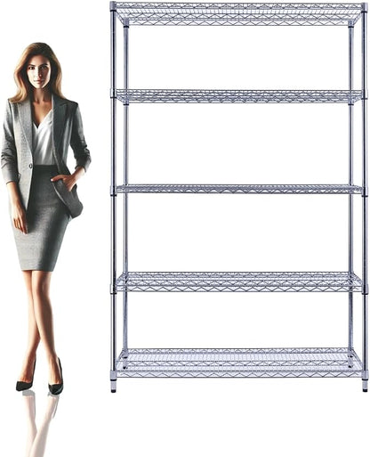 NSF Commercial 5-Tier Wire Shelving by UtilityBasics
