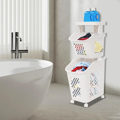 2-Tier Laundry Hamper Sorter - Image 4