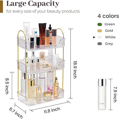 Aveniee Bathroom Counter Organizer, 3 Tier Perfume Skin Care Countertop Storage - Image 3