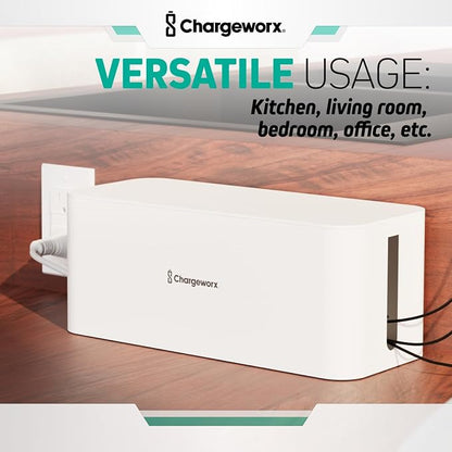 ChargeWorx Cable-Management Box Set, Cord Organizer, Cable Box to Hide Surge - Image 7