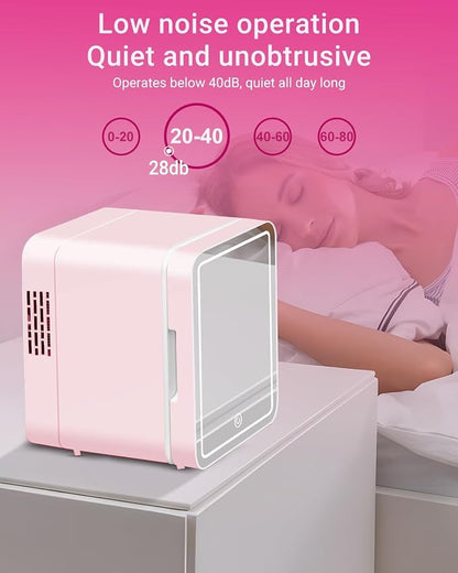 4-Liter Pink Portable Mini Fridge - Image 7