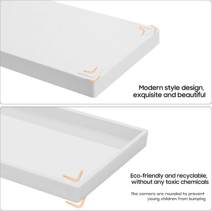 Vanity and Bathroom Tray, 7.7" ABS Countertop Organizer, Waterproof Vanity Tray - Image 6