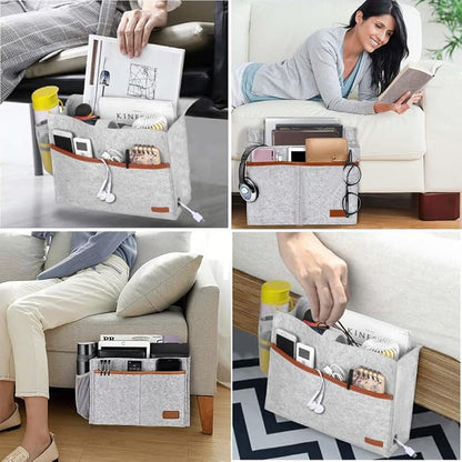 Bedside Caddy, Felt Bedside Storage Organizer, Hanging Storage - Image 3
