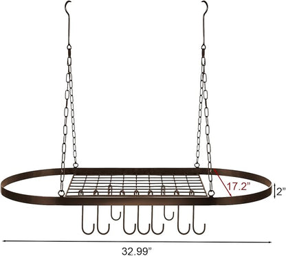 Sorbus Pot and Pan Rack for Ceiling 31" - Image 5