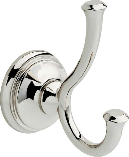 Delta Double Towel Hook for Bathroom or Kitchen| Polished Nickel | Cassidy by Unknown