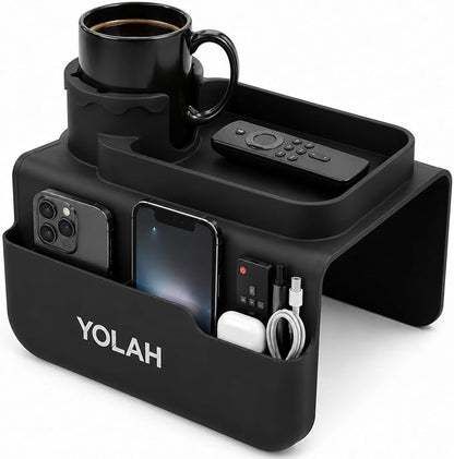 YOLAH Silicone Couch Cup Holder Tray by YOLAH