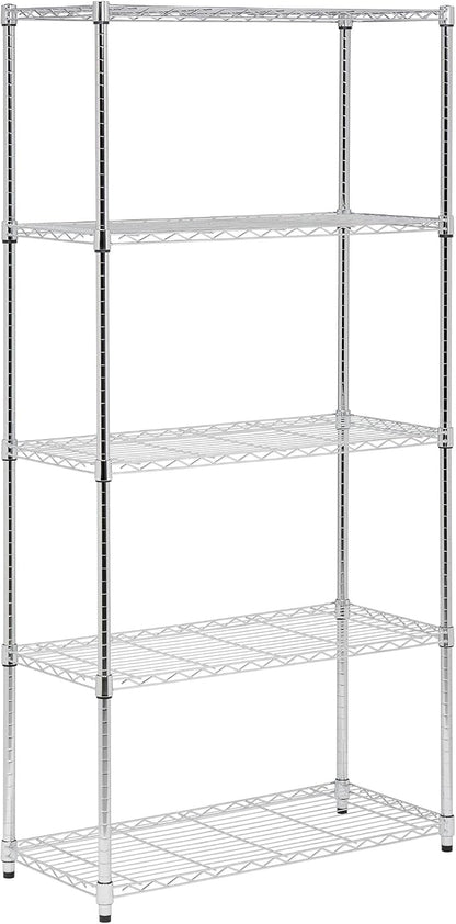 Honey-Can-Do 5-Tier Heavy Duty Adjustable Shelving Unit, 350-lb Per Shelf Metal - Image 4