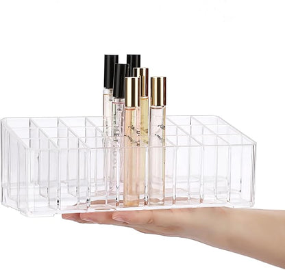 ELLDOO Rollerball Perfume Organizer, 24 Spaces Clear Acrylic Perfume Storage - Image 8