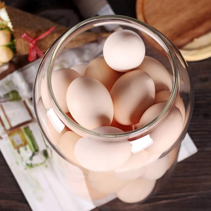 SAIOOL Egg Jar, kitchen canister， 1 Gallon Large Glass Food Storage Jars - Image 5
