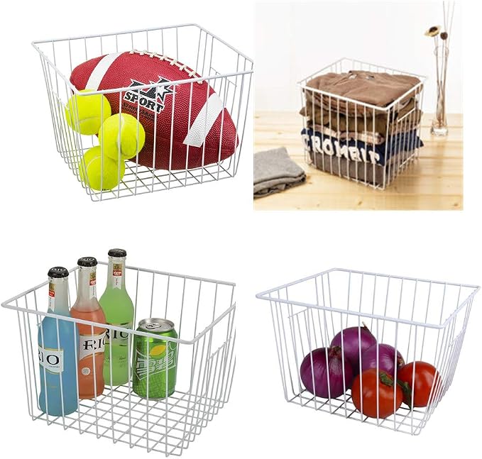 Freezer Wire Baskets, Kitchen Storage Organizer Bins - Image 5