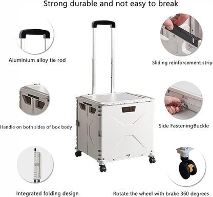 Collapsible Rolling Crate on Wheels - Image 3
