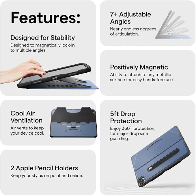 ZUGU Case for iPad Pro 12.9 Case 5th / 6th Generation Stand 2021/2022, Slim - Image 7