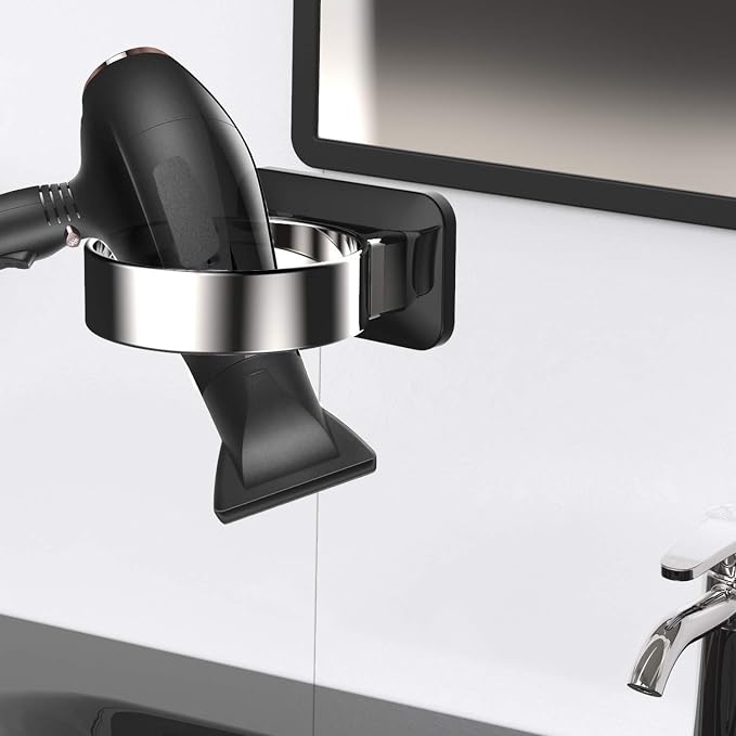 Hair Dryer Holder, Bathroom Cabinet Door Blow Dryer Stand, Blow Dryer Holders - Image 6