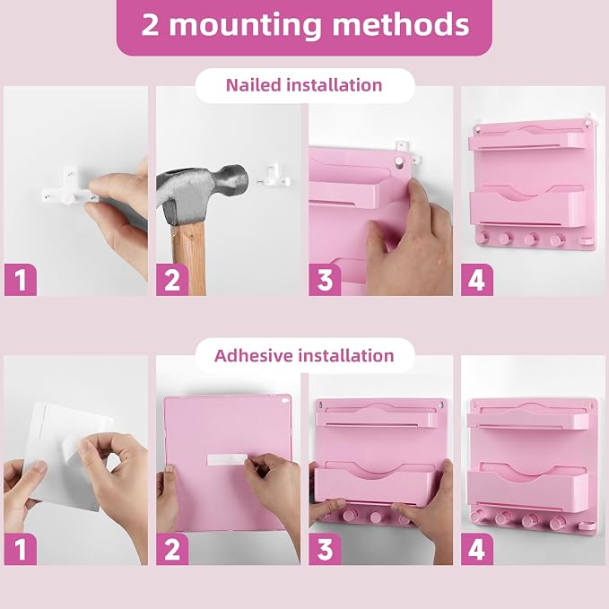 Pink Bedside Shelf Organizer - Image 5