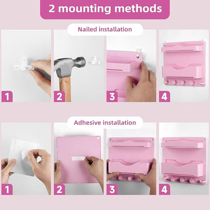 Pink Bedside Shelf Organizer - Image 5