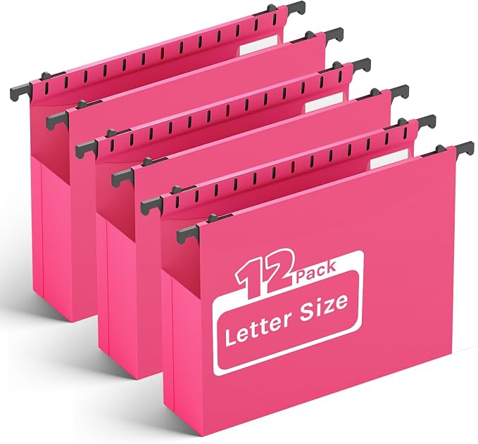 Ansook Hanging File Folders Letter Size Extra Capacity, Heavy Duty 2" by Ansook